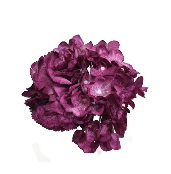 Dyed Velvet Bouquet. 14cm. Bordeaux 7.440€ #50223122TBRDS